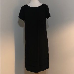 Zara Basic short sleeve black pullover dress XS
